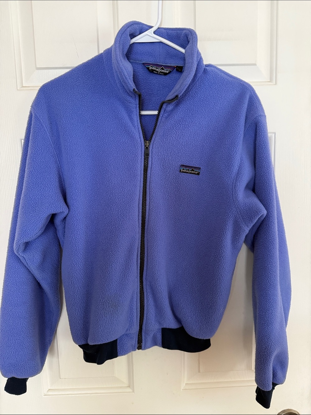 Vintage Patagonia  synchilla FleeceJacket Kids 11/12 Periwinkle Blue Full Zip